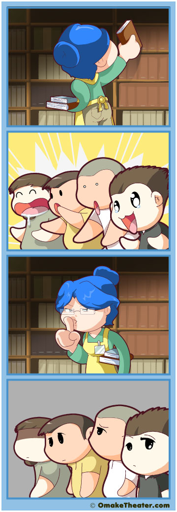 Friday 4Koma 第90話 - Silence in the Library 「4コマ漫画」 Friday 4Koma 第90話 - Silence in the Library 「4コマ漫画」