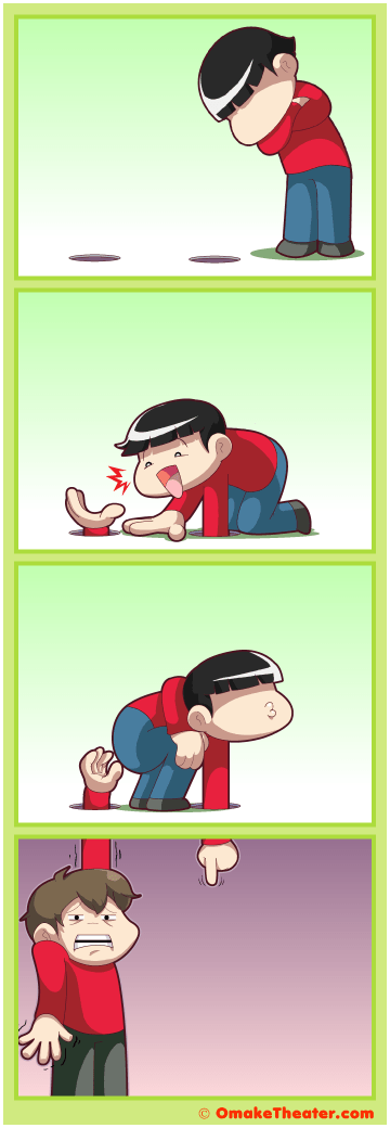 Friday 4Koma 第353話 - Hole Lotta Fun 「4コマ漫画」 Friday 4Koma 第353話 - Hole Lotta Fun 「4コマ漫画」
