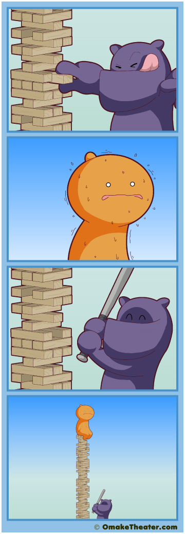 Friday 4Koma 第286話 - Jenga 「4コマ漫画」 Friday 4Koma 第286話 - Jenga 「4コマ漫画」